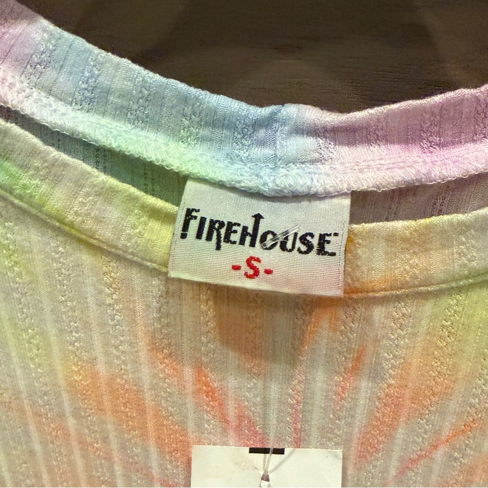 New w Tags Girls Firehouse Tie Dye Short Sleeve Shirt Size Small - Picture 3 of 5